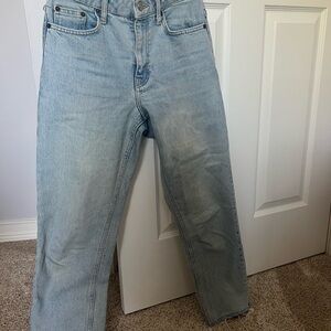 Topshop Light Blue Straight Leg Jeans